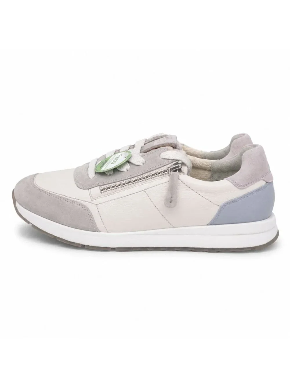 Paul Green Oceana Ivory Lavender Leather Suede Sneakers Womens UK 9